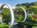 RHS Chelsea Flower Show 2017. The Breast Cancer Now Garden: Through the Microscope. Royalty Free Stock Photo