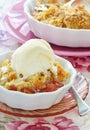 Rhubarb crumble