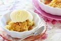 Rhubarb crumble