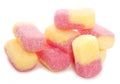 Rhubarb and custard boiled sweets Royalty Free Stock Photo