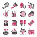 Rhubarb icon set