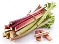 Rhubarb stalks.