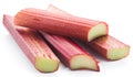 Rhubarb stalks.