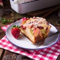 Rhubarb strawberry brioches