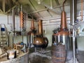 Rhum distillery composed of copper apparatus in MahÃ© island Seychelles