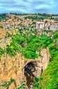 The Rhummel River Canyon in Constantine. Algeria Royalty Free Stock Photo