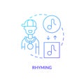 Rhyming memorization techniques blue gradient concept icon Royalty Free Stock Photo