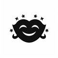 Comedy Mask Icon: Dark Fairy Tale Style With Humor And Heart