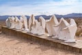Ghostly plaster statues near the town of Rhyolite, CA