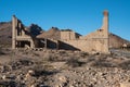 Rhyolite, NV, USA - Rhyolite is a ghost town in Death Valley National Park with multiple ruins Royalty Free Stock Photo