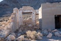 Rhyolite, NV, USA - Rhyolite is a ghost town in Death Valley National Park with multiple ruins Royalty Free Stock Photo