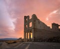 Rhyolite Ruins And Sunset Royalty Free Stock Photo