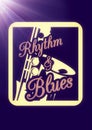 Rhythm and blues design ,saxophone in background