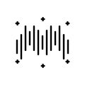 Black line icon for Rhythm, cadence and timbre Royalty Free Stock Photo