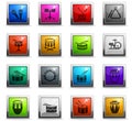 Rhythm instruments icon set Royalty Free Stock Photo