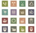 Rhythm instruments icon set Royalty Free Stock Photo