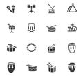 Rhythm instruments icon set Royalty Free Stock Photo