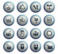 Rhythm instruments icon set Royalty Free Stock Photo