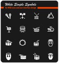 Rhythm instruments icon set Royalty Free Stock Photo