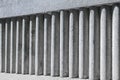 Rhythm light and shadow collon concrete wall Royalty Free Stock Photo