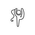 Rhythmic gymnastic line icon