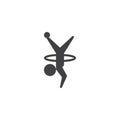 Rhythmic gymnastics athlete vector icon