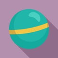 Rhythmic gymnastics ball icon, flat style