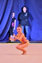 Rhythmic gymnastics girl 8 years old