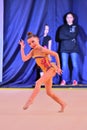 Rhythmic gymnastics girl 8 years old