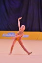 Rhythmic gymnastics girl 8 years old