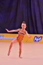 Rhythmic gymnastics girl 8 years old