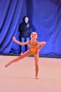 Rhythmic gymnastics girl 8 years old