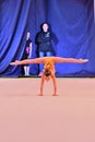 Rhythmic gymnastics girl 8 years old