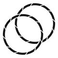 Rhythmic gymnastics hoop icon, simple style Royalty Free Stock Photo