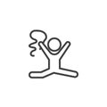 Rhythmic gymnastics line icon