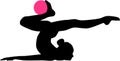 Rhythmic gymnastics woman with ball