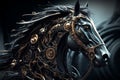 Rhythmic Horse gears running. Generate Ai Royalty Free Stock Photo
