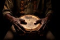 Rhythmic Man drum folk hands. Generate Ai Royalty Free Stock Photo