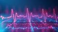 Rhythmic Pulse: Artistic ECG Waveform Visualization. Concept Artistic Visualization, ECG Waveform,