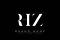 RHZ abstract letter logo design Royalty Free Stock Photo