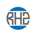 RHZ letter logo design on white background. RHZ creative initials circle logo concept. Royalty Free Stock Photo