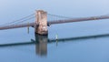 View of the RhÃÂ´ne, source of life. The Robinet Bridge in Donzere