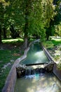 Ria del Paseo de Colombia in the gardens of the Retiro Park in Madrid. Spain. Europe. September 18, 2019