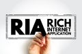 RIA Rich Internet Application - web application designed to deliver the same features and functions normally associated with
