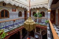 Riad hotel interior in Marrakech, Morocco Royalty Free Stock Photo