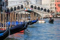 Rialto Bridge and Gondolas, Venice - Italy Royalty Free Stock Photo