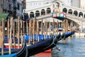 Rialto Bridge and Gondole, Venice - Italy.