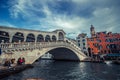 The Rialto Bridge, Grand Canal, Venice, Italy Royalty Free Stock Photo