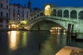 Rialto Bridge at night