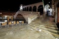 Rialto Bridge at Night in Venice, Italy. Sightseeing in Venice. Famous Landmark Royalty Free Stock Photo